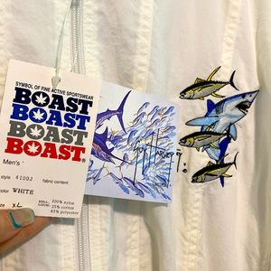 NWT Vintage 90’s BOAST Guy Harvey Dead-stock Full zip Fishing Jacket |Size XL